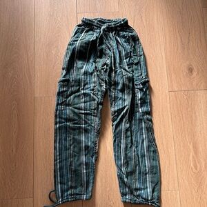 Striped Green Women's Pants